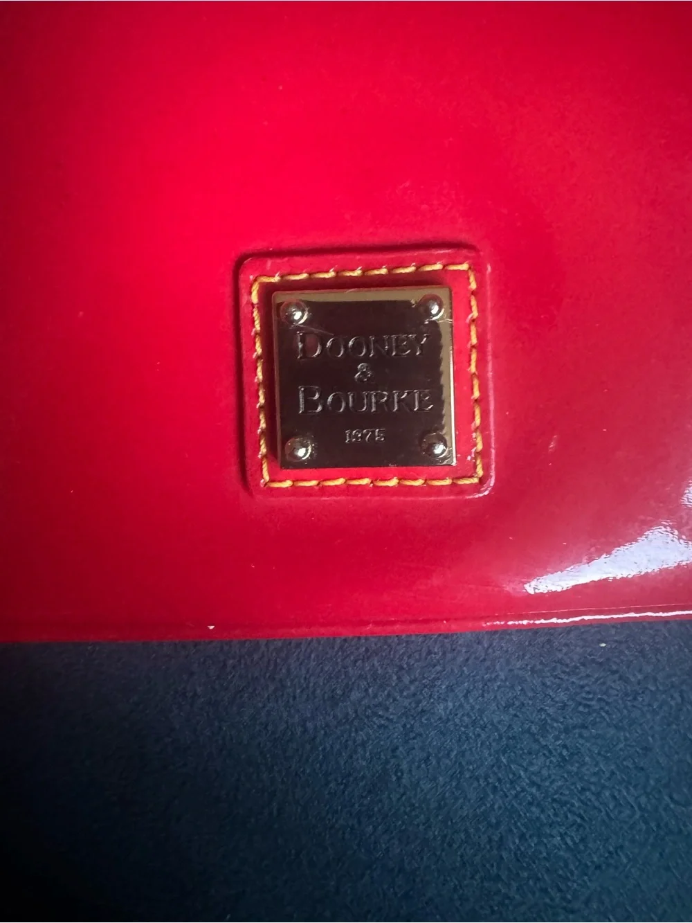 Dooney & Bourke Patent Leather Wristlet w/Tassel EUC